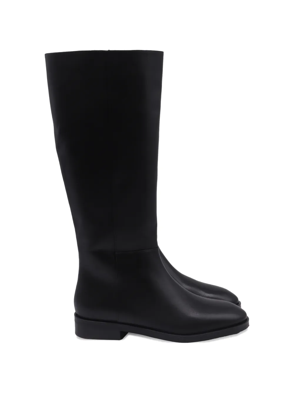 Pre-owned Stuart Weitzman Zipped Knee-high Boots In Black