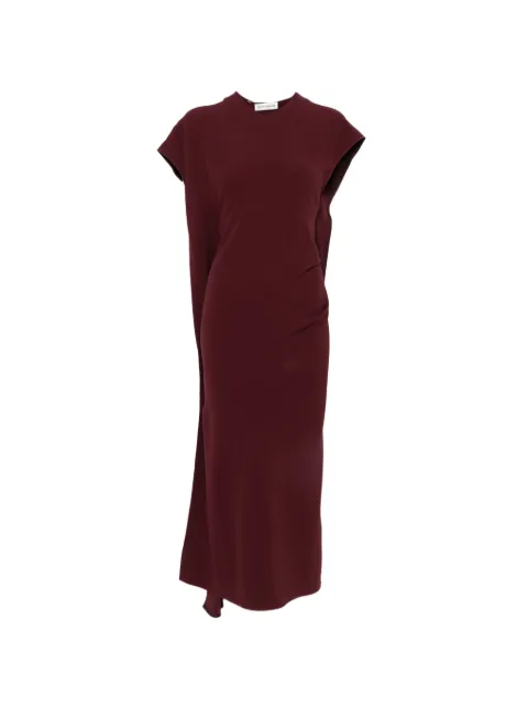 Victoria Beckham robe mi-longue drapée à design asymétrique