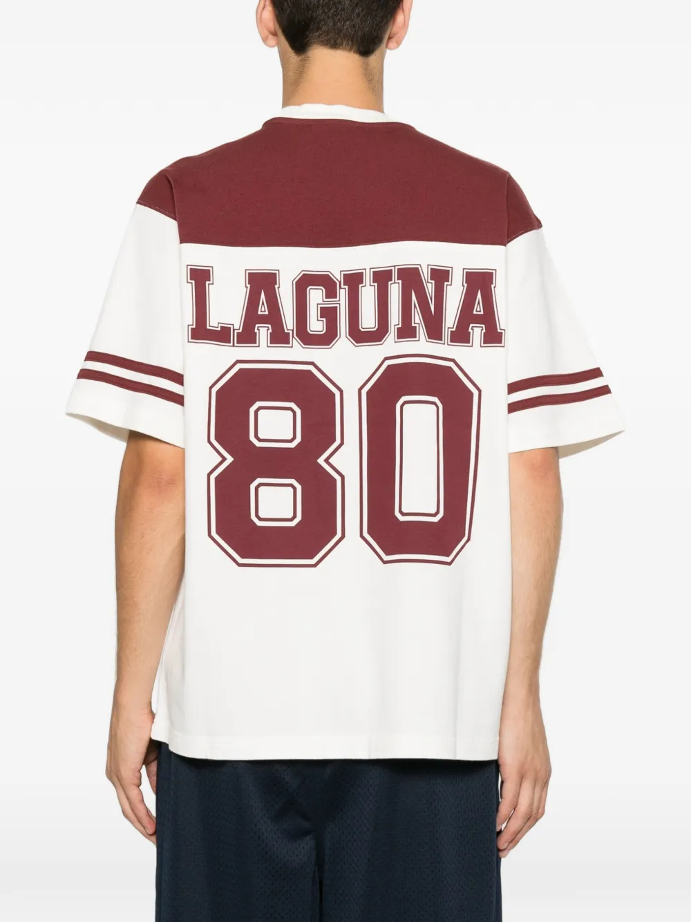 Stüssy Laguna T-shirt met logoprint en vlakken Wit