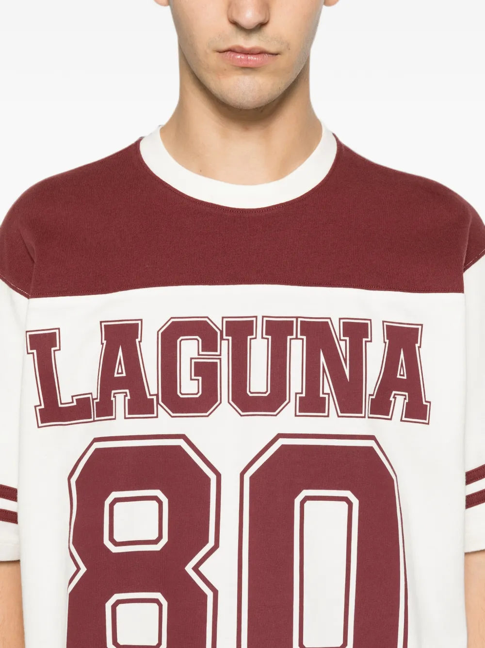 Stüssy Laguna T-shirt met logoprint en vlakken Wit