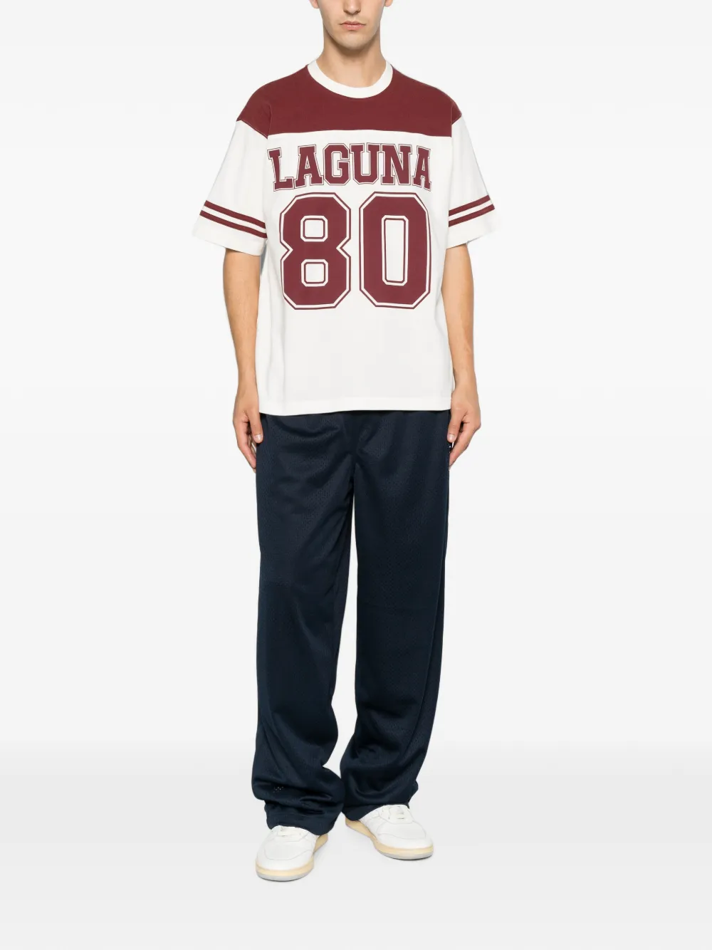 Stüssy Laguna T-shirt met logoprint en vlakken Wit