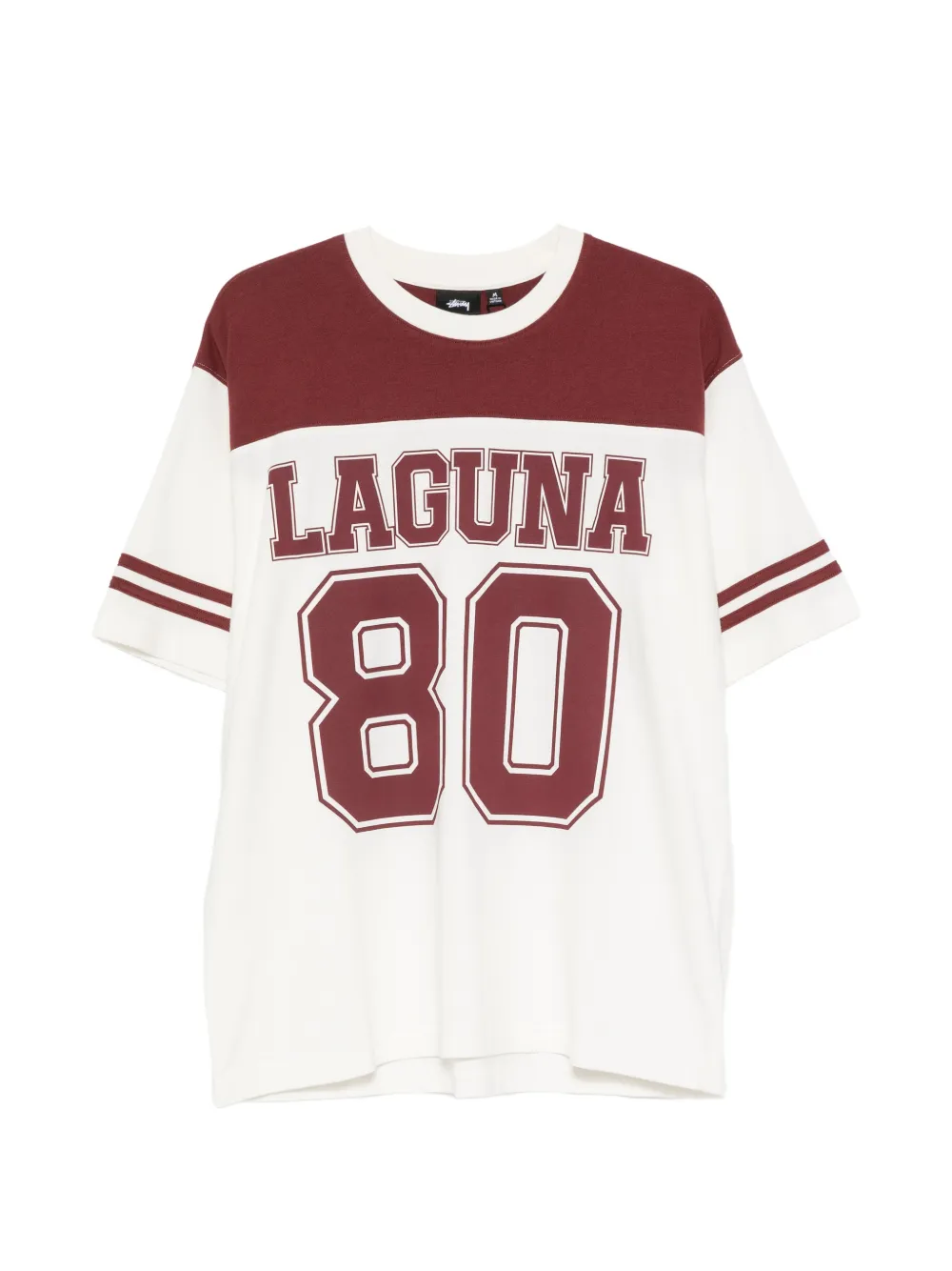 Stüssy Laguna logo-print panelled T-shirt - Bianco