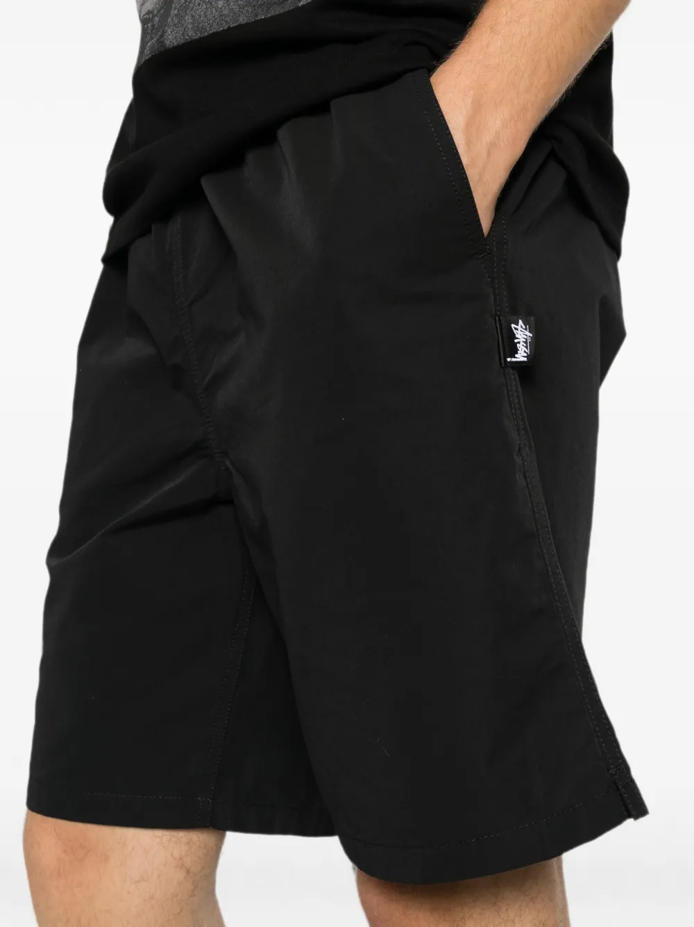 Stüssy Elastische trainingsshorts met logolabel Zwart