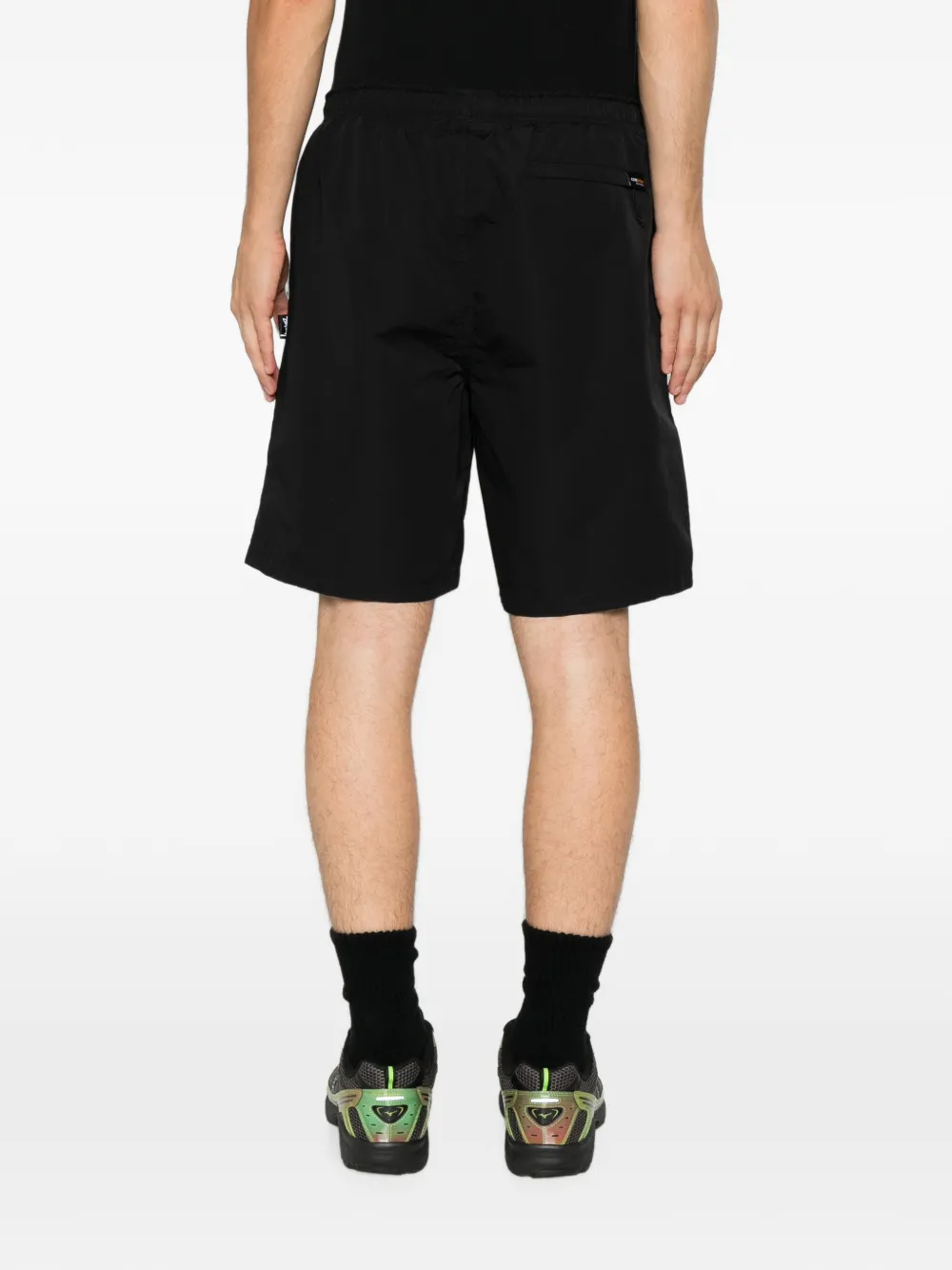 Stüssy Elastische trainingsshorts met logolabel Zwart