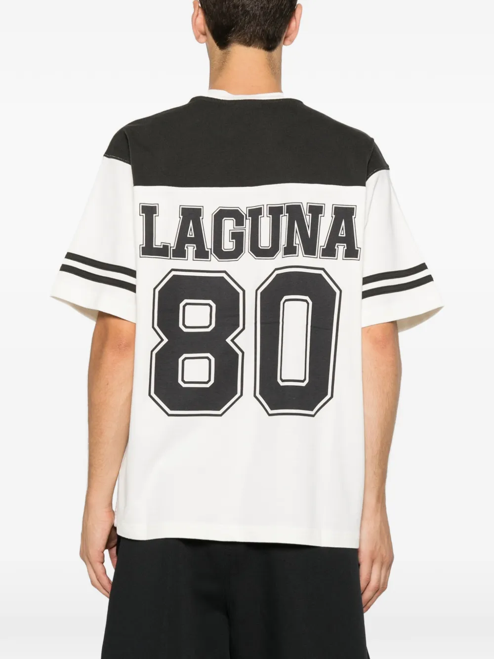 Stüssy Laguna T-shirt met logoprint en vlakken Wit
