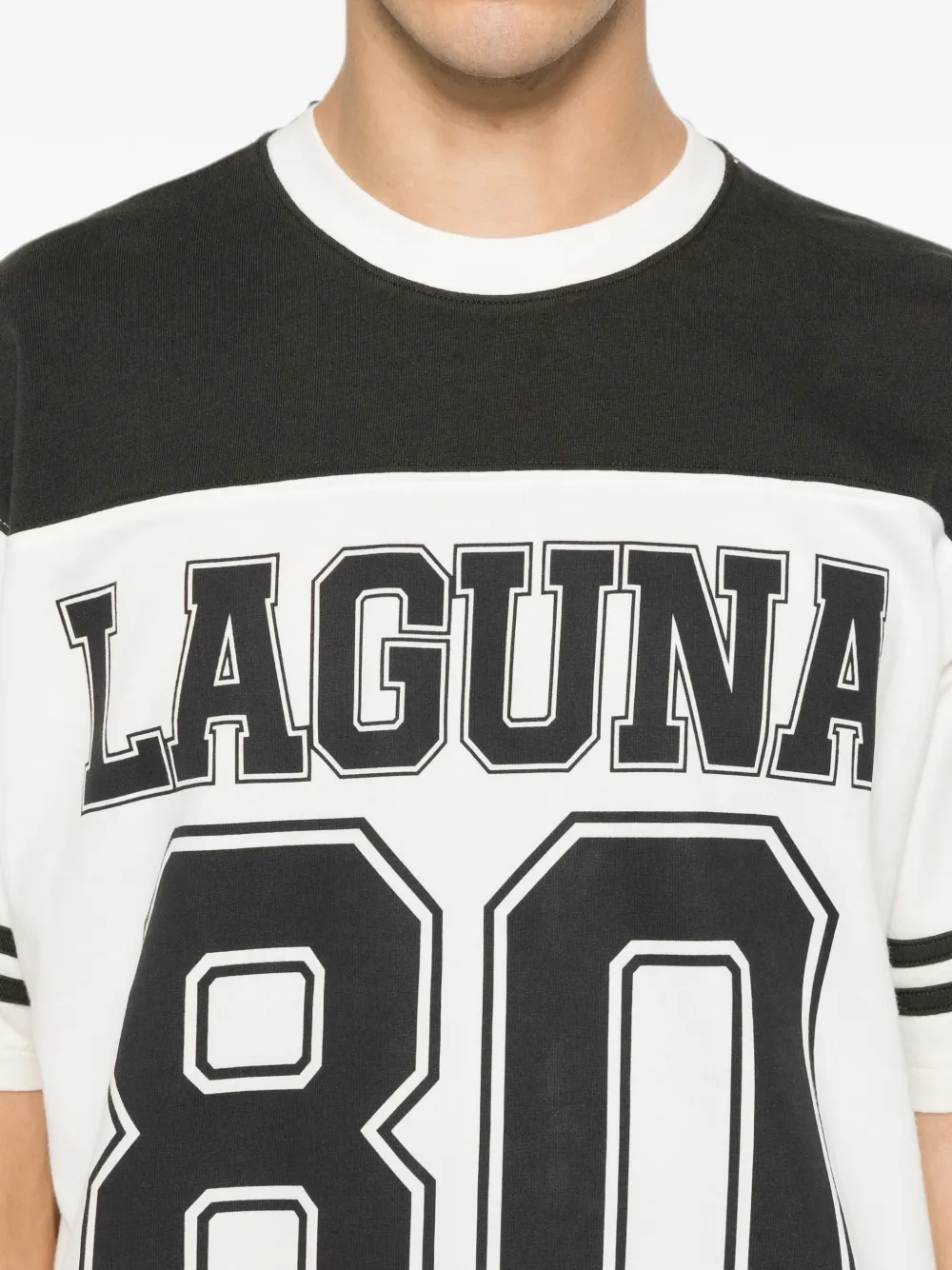 Stüssy Laguna T-shirt met logoprint en vlakken Wit