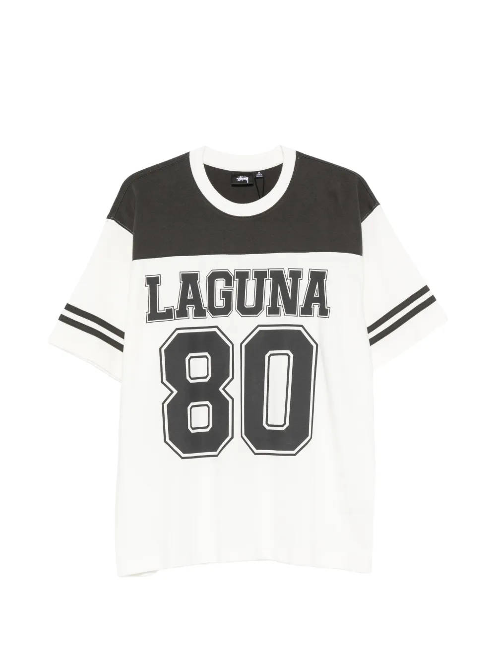 Stüssy Laguna logo-print panelled T-shirt - Bianco