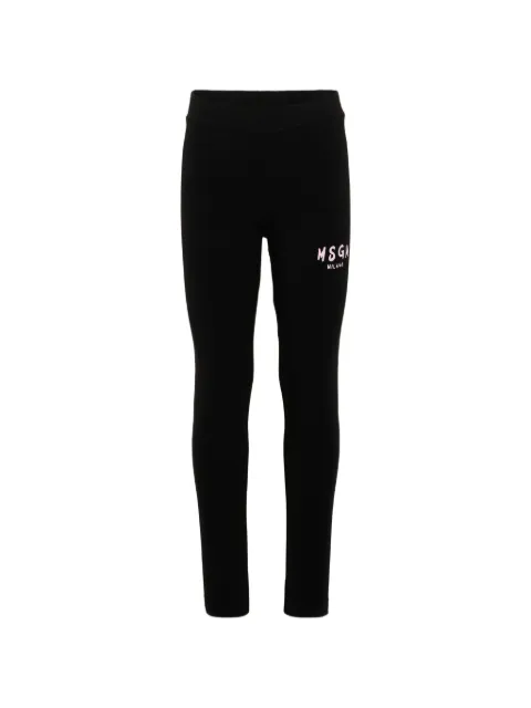 MSGM Kids logo-print leggings