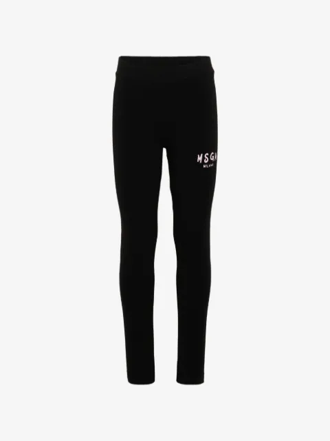 MSGM Kids logo-print leggings