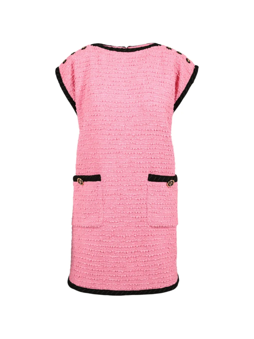 Gucci Pre-Owned embroidered-trim tweed dress - Rosa