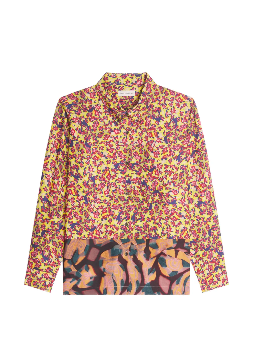 DRIES VAN NOTEN loose viscose shirt - Yellow
