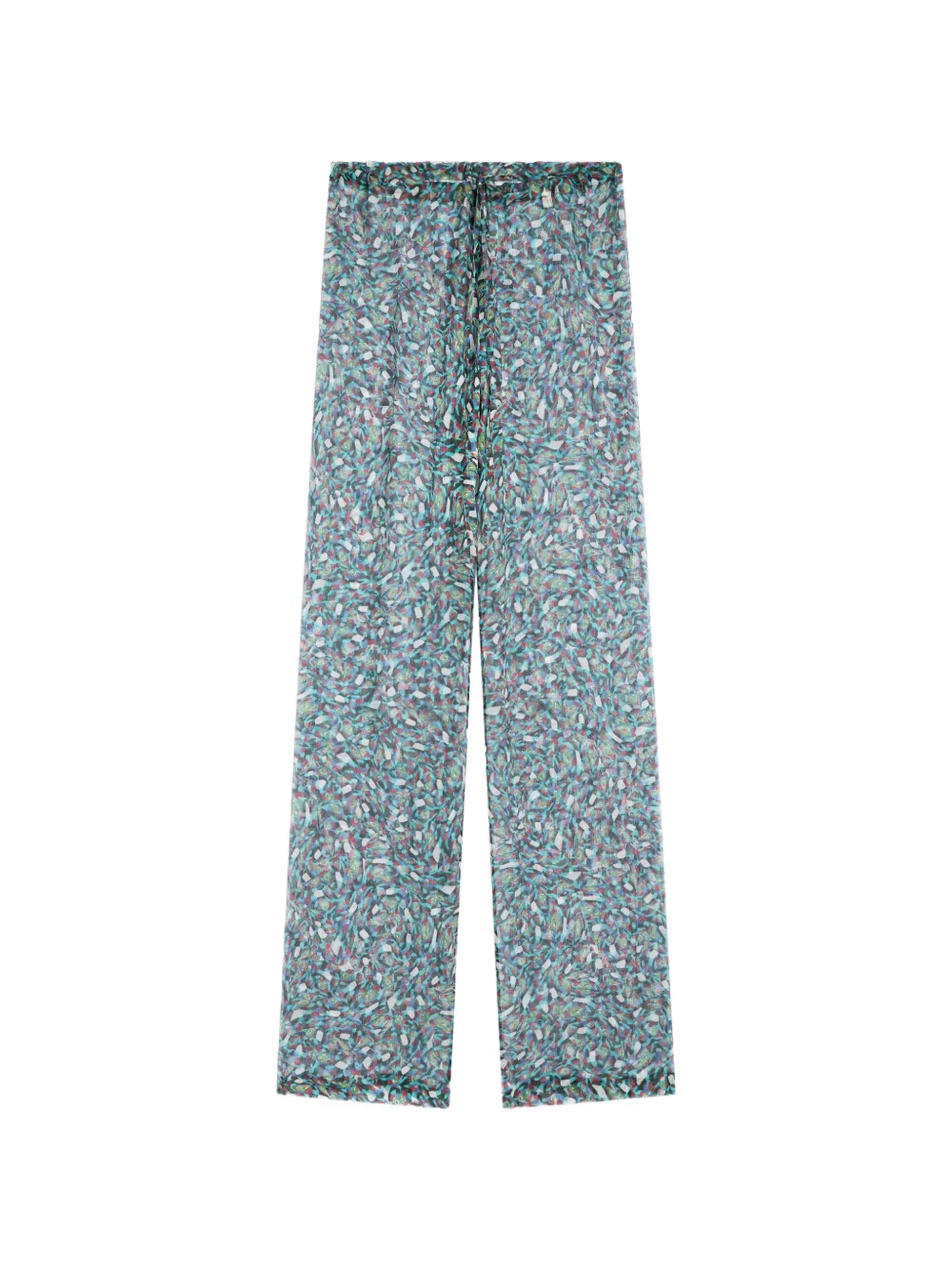 DRIES VAN NOTEN elasticated silk pants - Blue