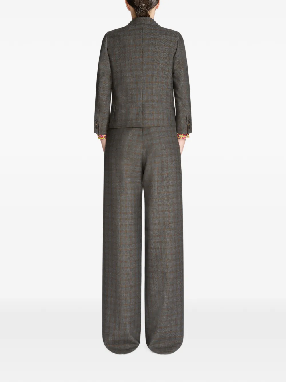 DRIES VAN NOTEN Geruite blazer Grijs