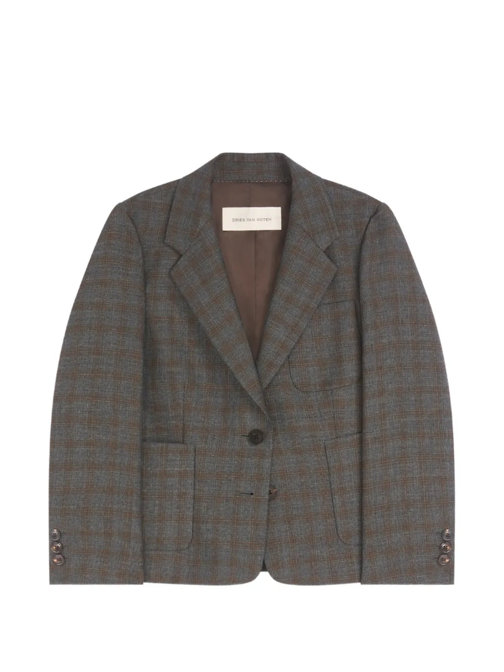 DRIES VAN NOTEN Karierter Blazer - Grau