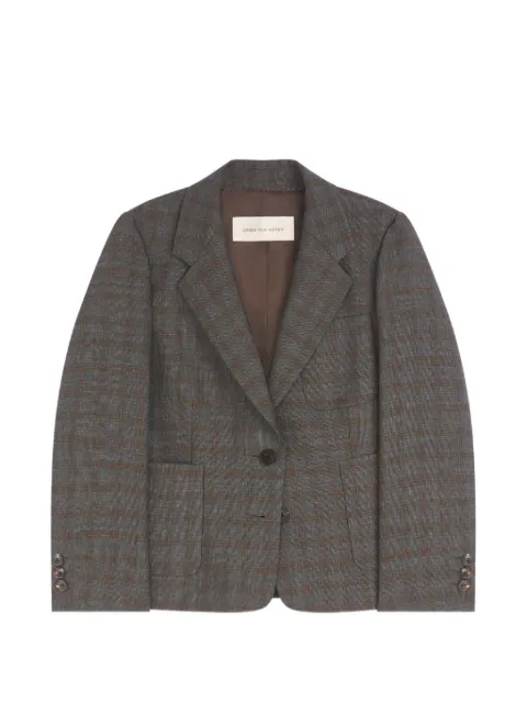 DRIES VAN NOTEN checked wool blazer