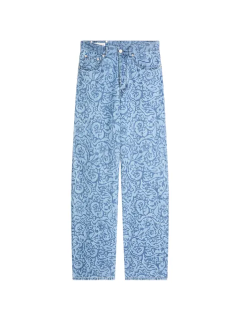 DRIES VAN NOTEN pantalones vaqueros estampados