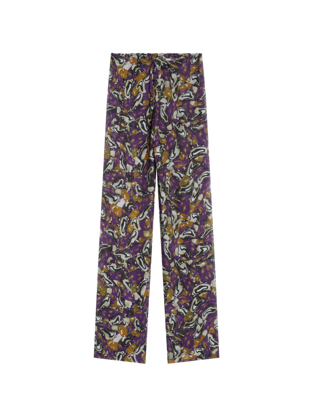 DRIES VAN NOTEN elasticated viscose pants - Purple