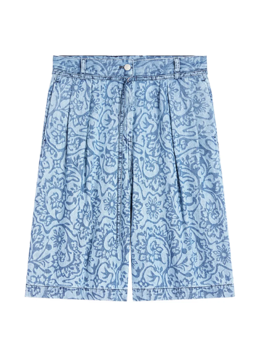 DRIES VAN NOTEN Shorts denim con cintura - Blu