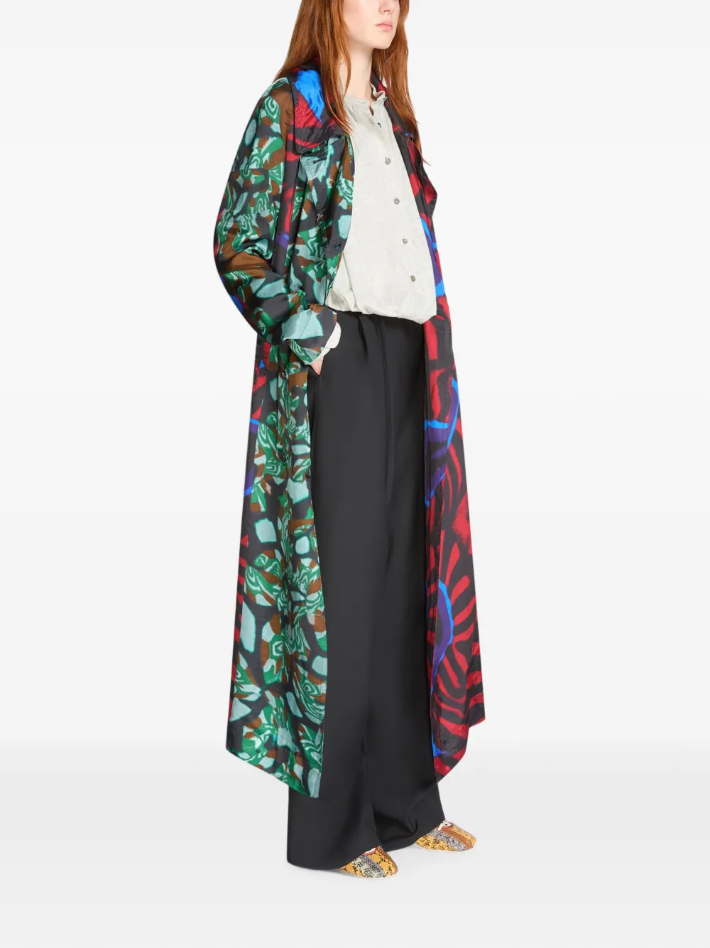 DRIES VAN NOTEN Jas met print Rood