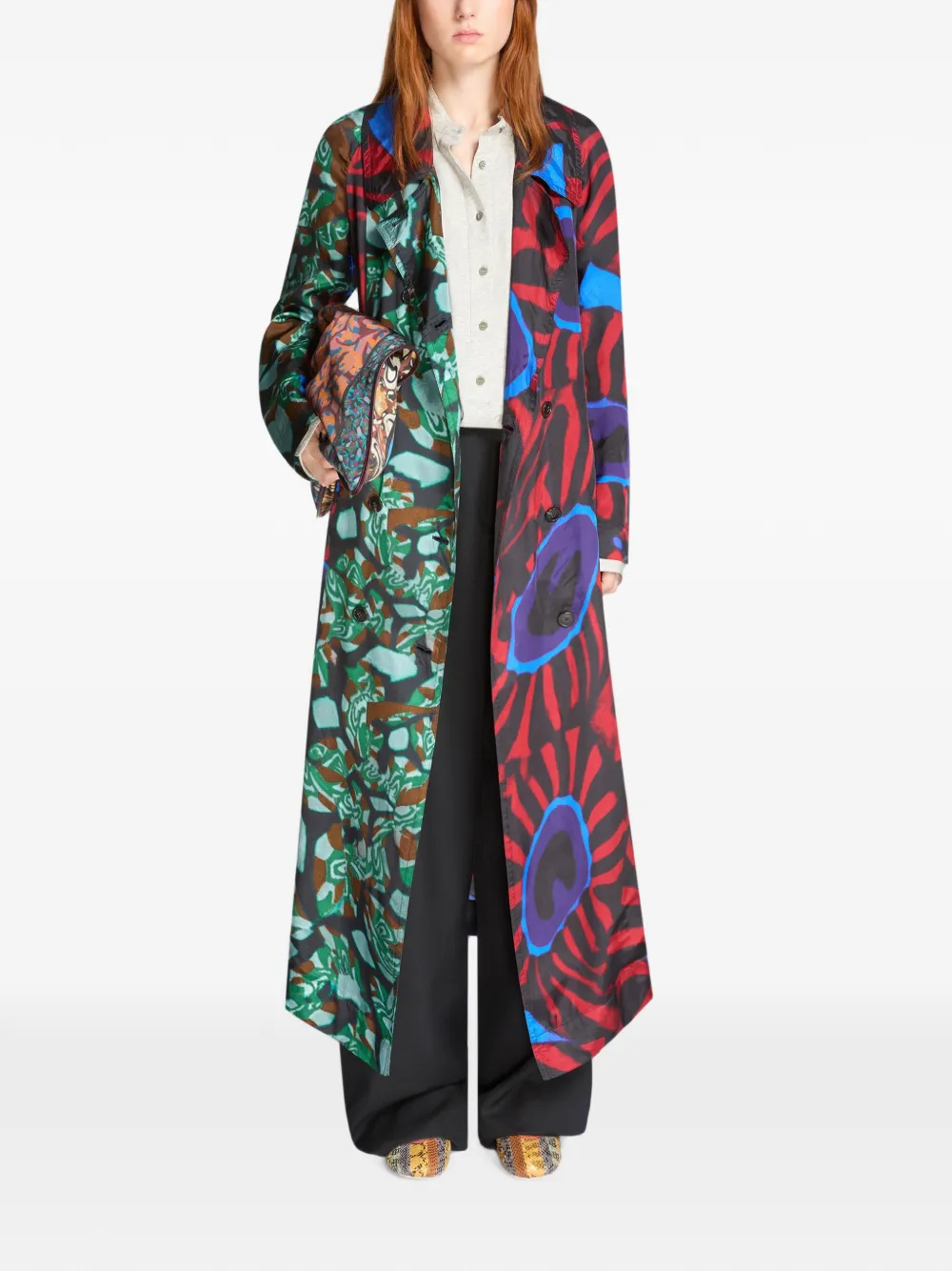 DRIES VAN NOTEN Jas met print Rood