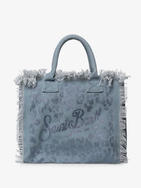 MC2 Saint Barth Vanity leopard-print fringed handbag