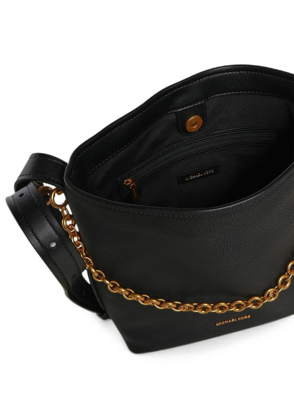 Michael Kors Kleine Nolita schoudertas met schakelketting Zwart