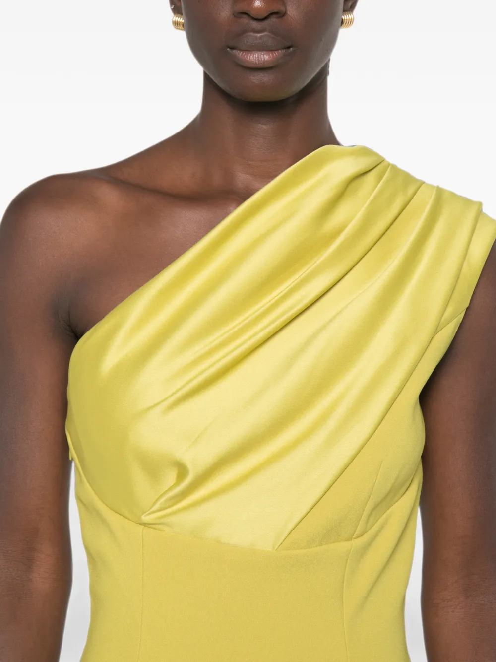 Solace London Gabriela asymmetrische maxi-jurk Groen