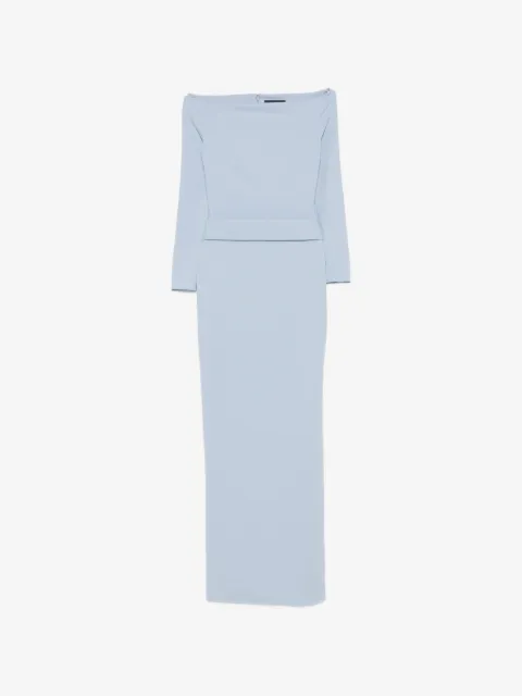 Solace London Vestido longo ombro a ombro Sabina