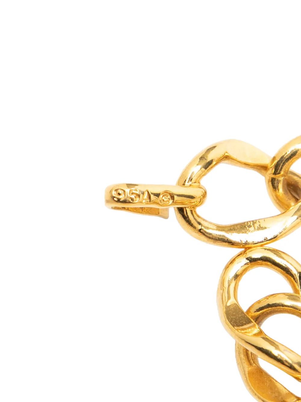 Chanel Pre-owned 1995 CC Gold Plated 31 Rue Cambon Medallion Chain Belt, view 3
