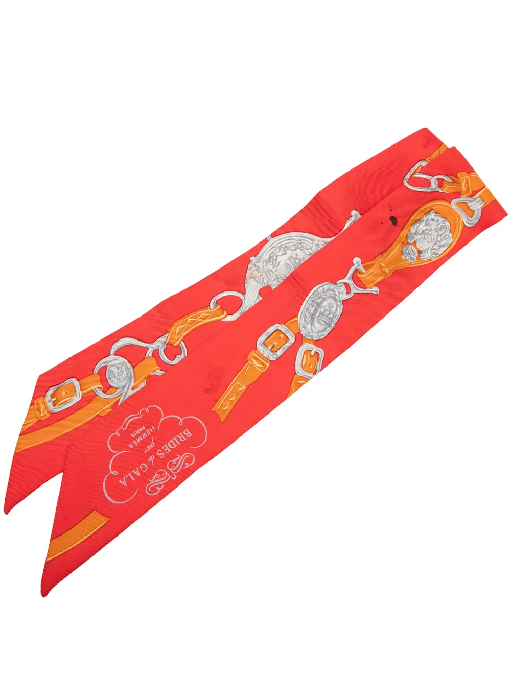 Hermès Pre-Owned 1990-2000 Bride De Gala Silk Twilly Scarf scarves - Rosso