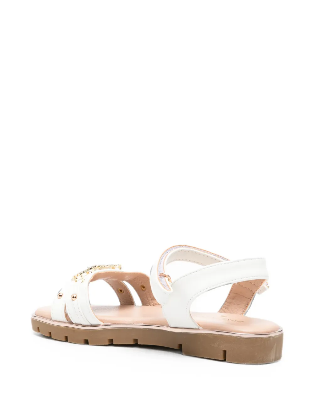 Patrizia Pepe girl logo-embellishment sandals Wit