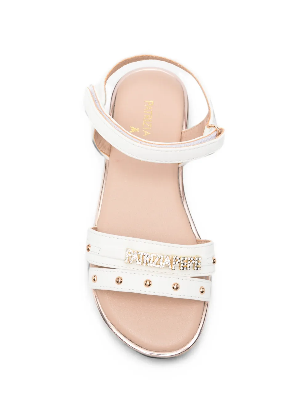 Patrizia Pepe girl logo-embellishment sandals Wit