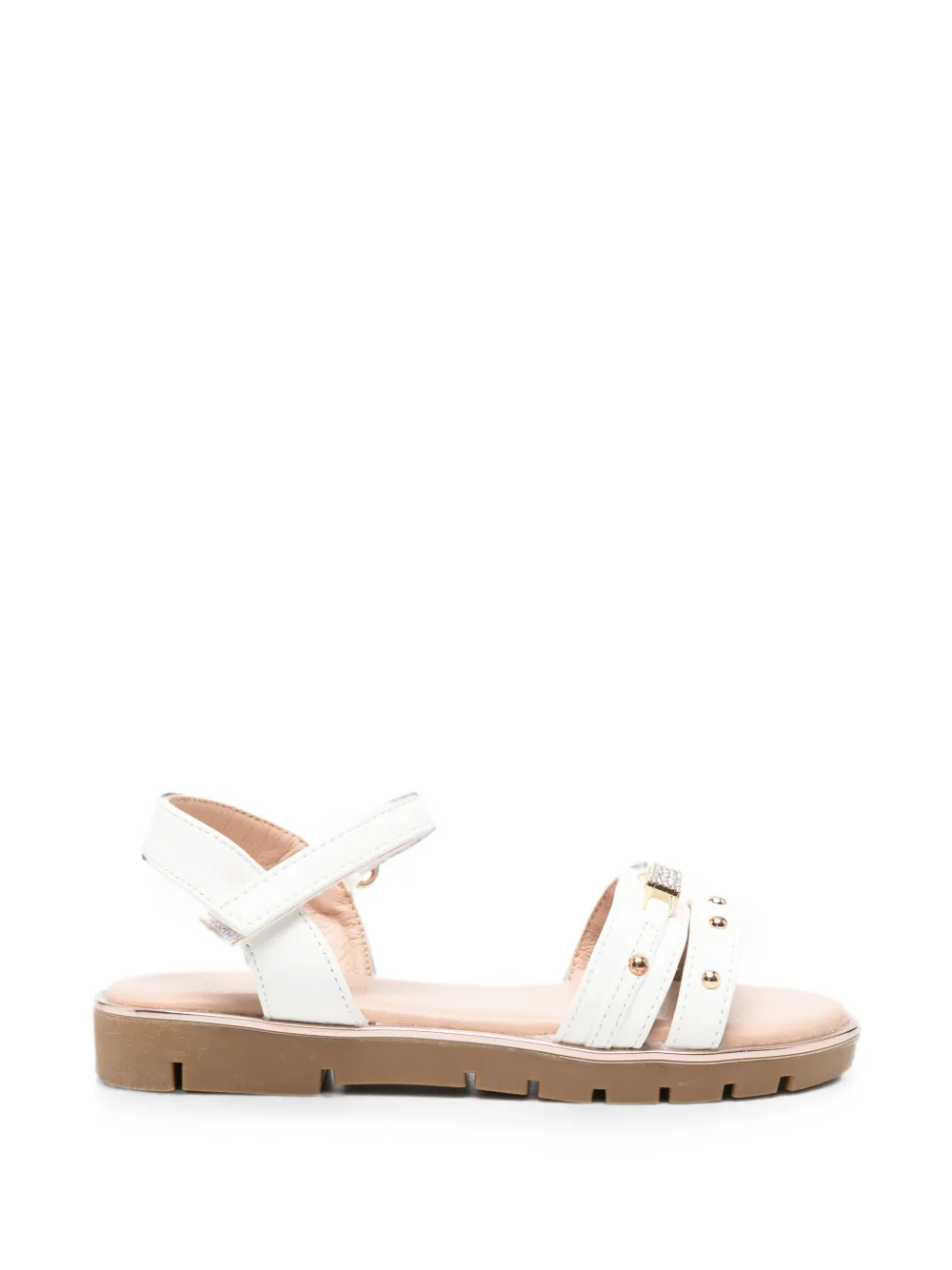 Patrizia Pepe logo-embellish t sandals Wit