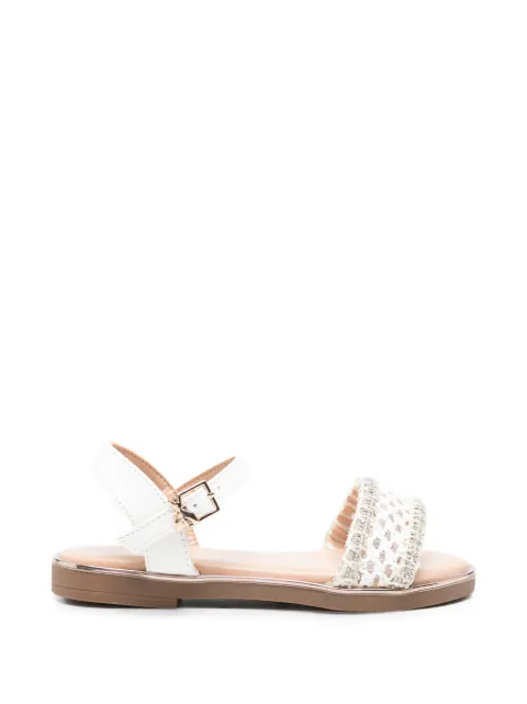 Patrizia Pepe girl crystal-embellished open-toe sandals
