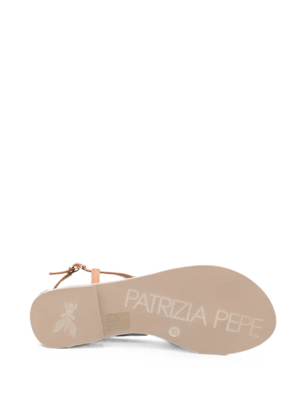 Patrizia Pepe girl Fly-embellishment crystal-embellished sandals Beige