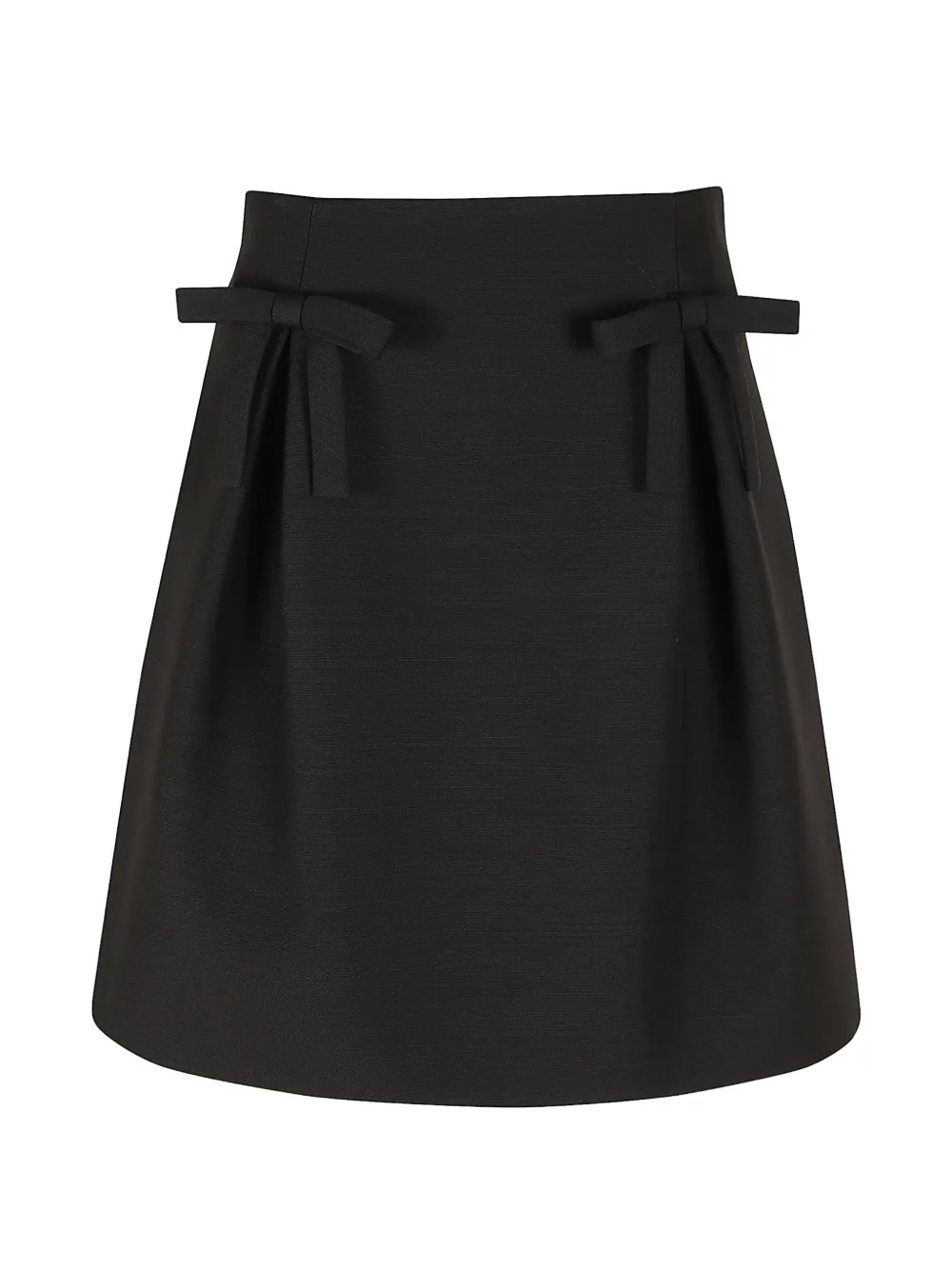 Valentino Bow-detail A-line Mini Skirt In Black