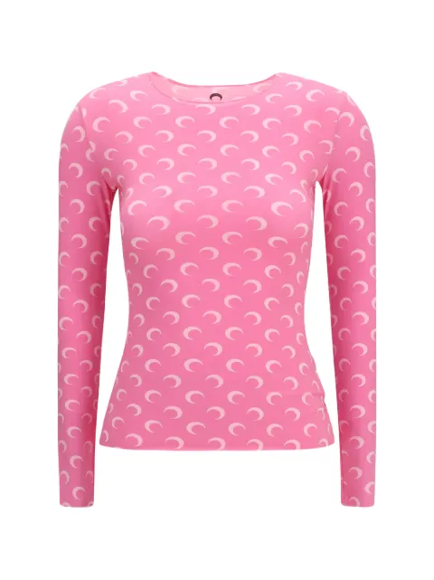 Marine Serre top con lunas estampadas