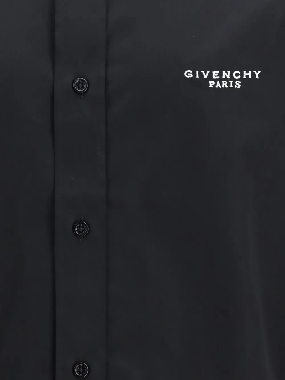 Givenchy Popeline overhemd met Paris-borduurwerk Zwart