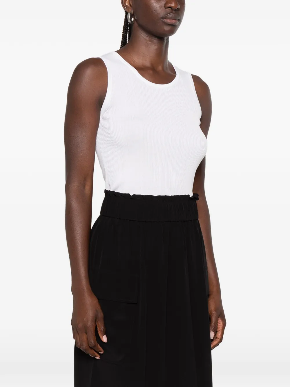 JOSEPH Midi-rok met striksluiting en paperbag-taille Zwart