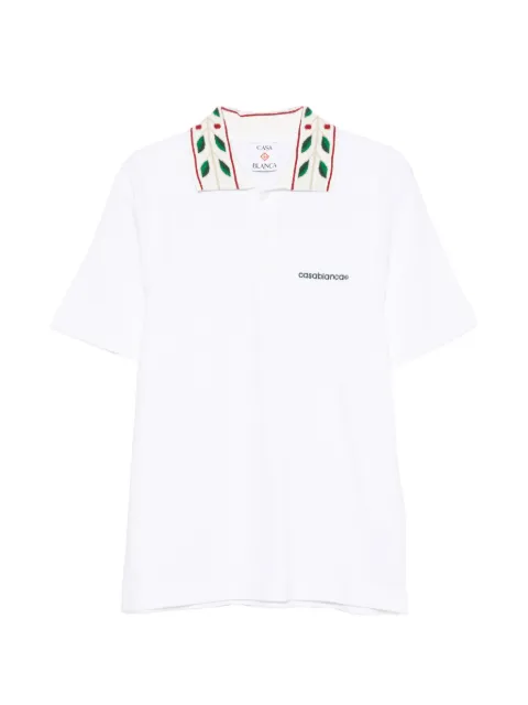 Casablanca logo-embroidered polo shirt