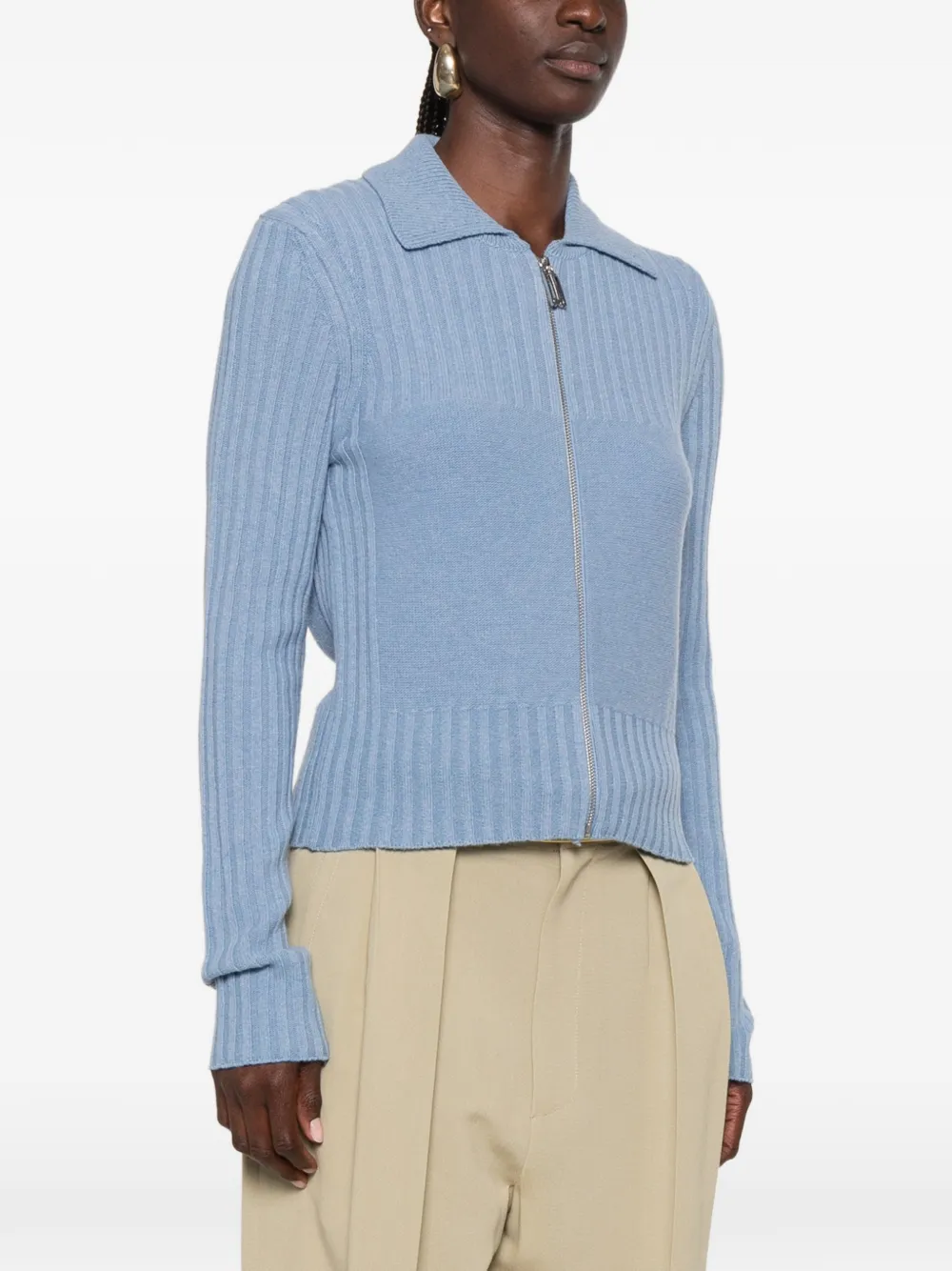 Victoria Beckham Ribgebreid vest Blauw