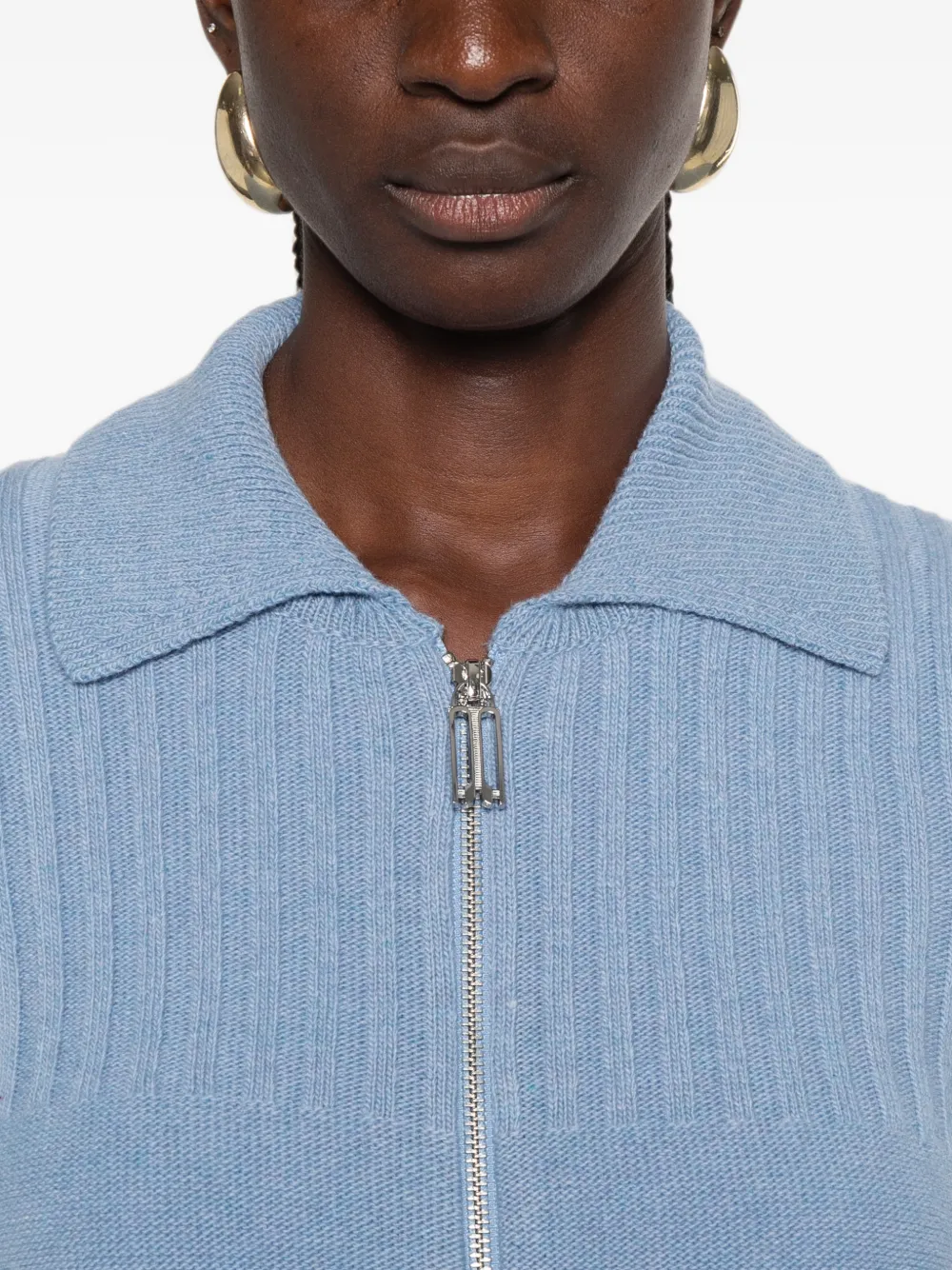 Victoria Beckham Ribgebreid vest Blauw