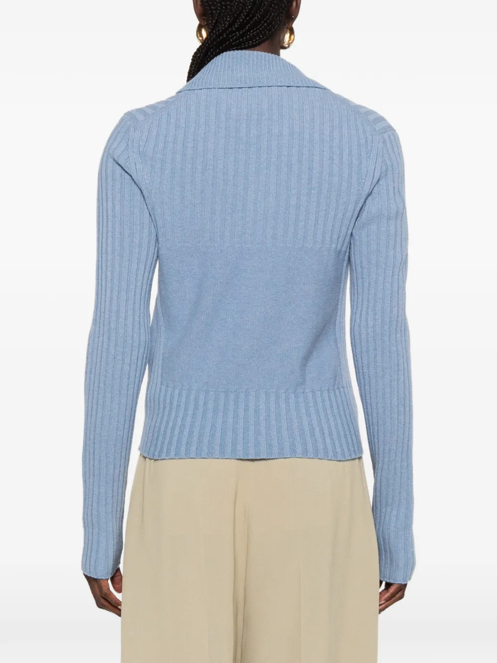 Victoria Beckham Ribgebreid vest Blauw