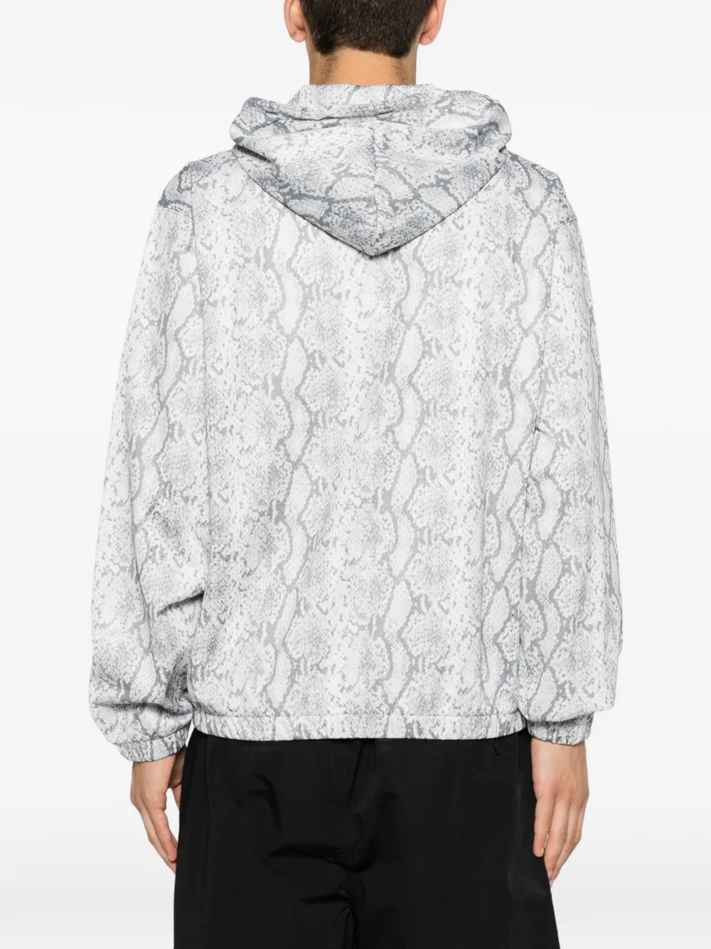Stüssy Hoodie met slangenprint en rits Wit