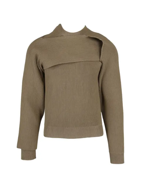 Bottega Veneta Pre-Owned asymmetric ribbed sweater