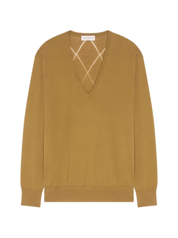 Dries Van Noten Merino Sweater in Brown