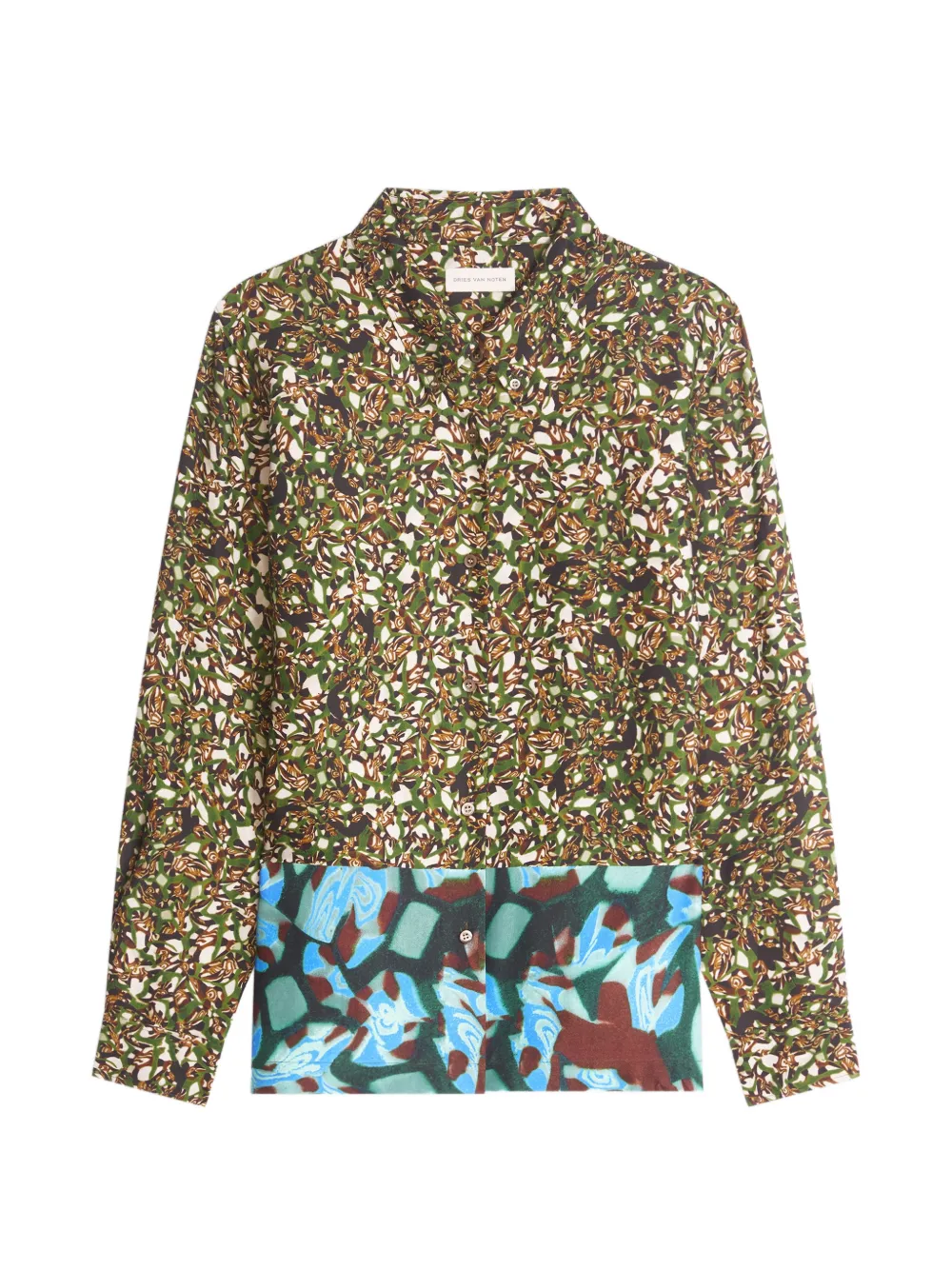 DRIES VAN NOTEN loose viscose shirt - Green