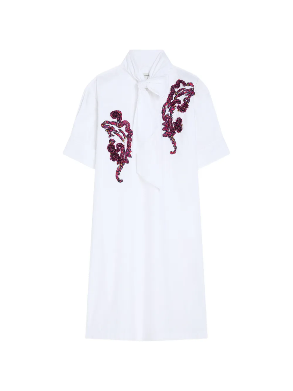 DRIES VAN NOTEN embroidered shirt dress - White