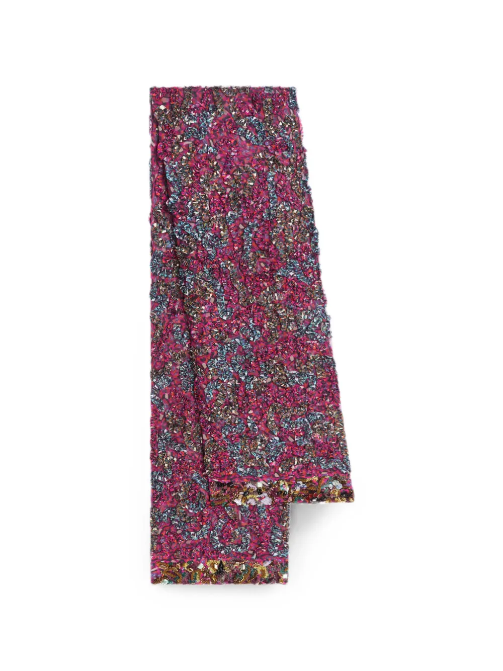 DRIES VAN NOTEN Bestickter Viskose-Schal - Rosa