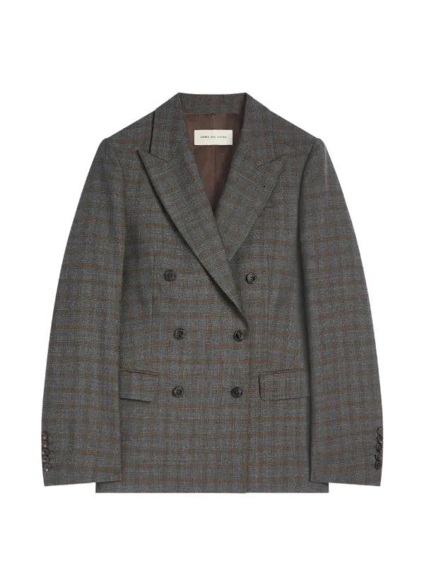 Dries Van Noten Double-breasted Wool Blazer in Grey